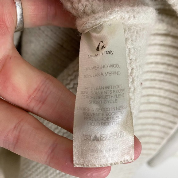 Goop G. Label Lana Ivory Knit Merino Wool Button Front Long Sleeve Cardigan XS - Picture 6 of 6